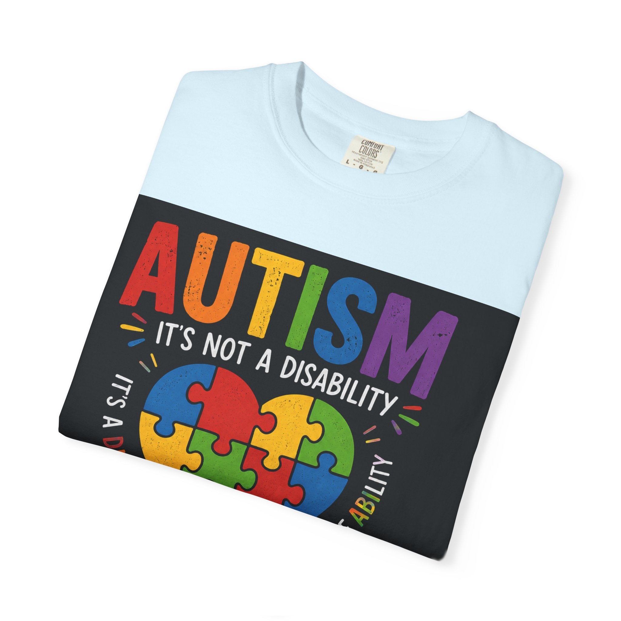 Autism Awareness T-Shirt — "Autism: Understand, Accept, Celebrate" Puzzle Heart Tee