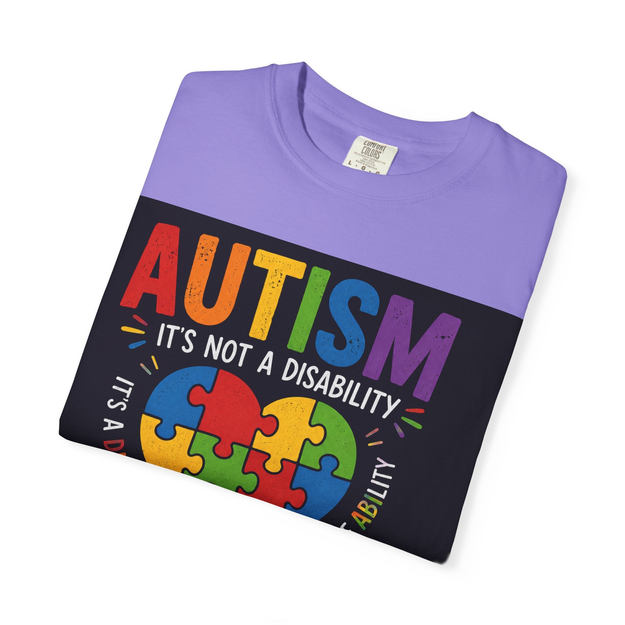 Autism Awareness T-Shirt — "Autism: Understand, Accept, Celebrate" Puzzle Heart Tee