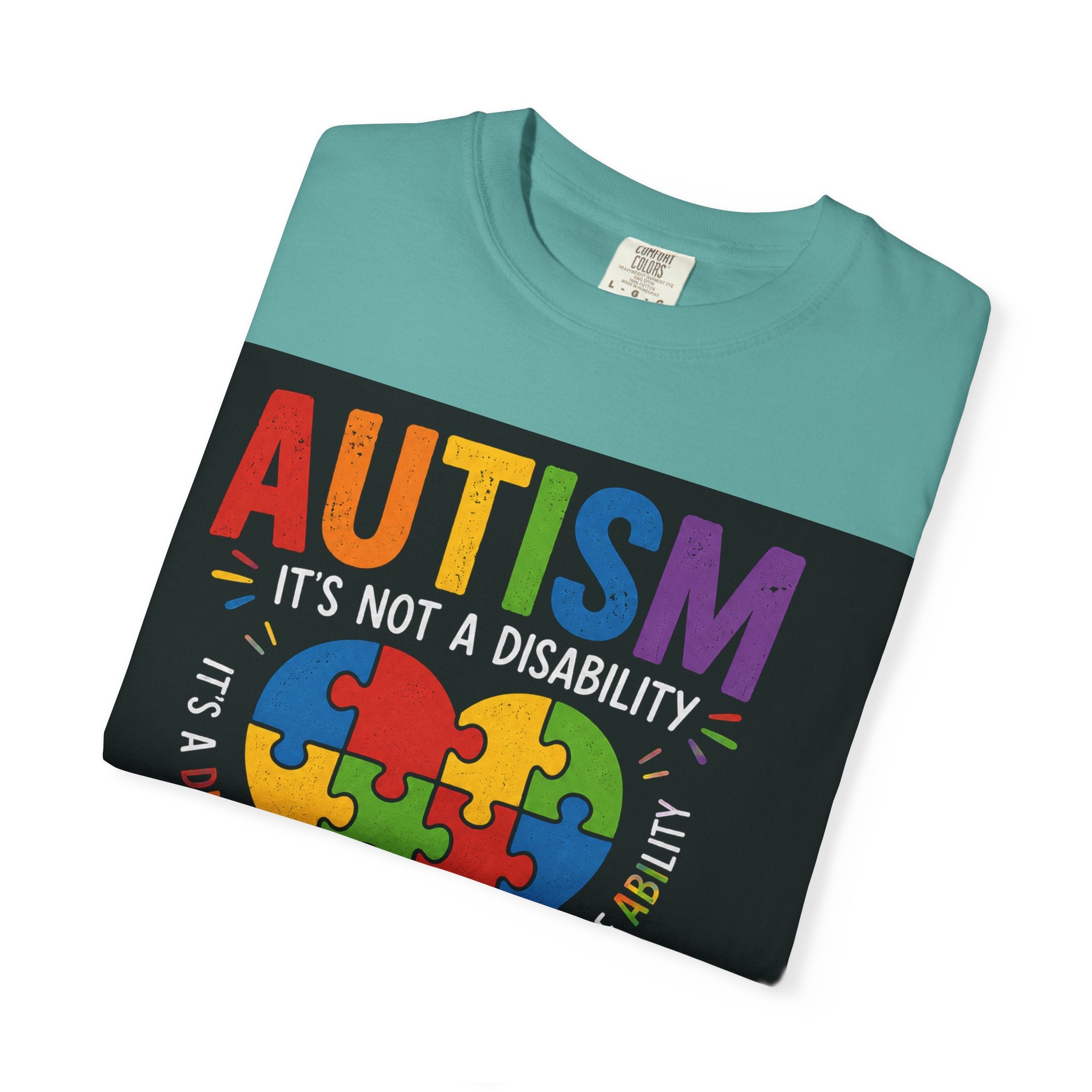 Autism Awareness T-Shirt — "Autism: Understand, Accept, Celebrate" Puzzle Heart Tee